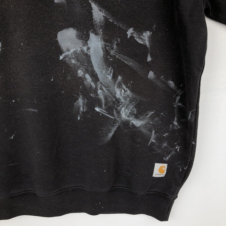 Carhartt Painted One-Point Logo Sweatshirt, Men's XL cotton black type Vintage Second Hand