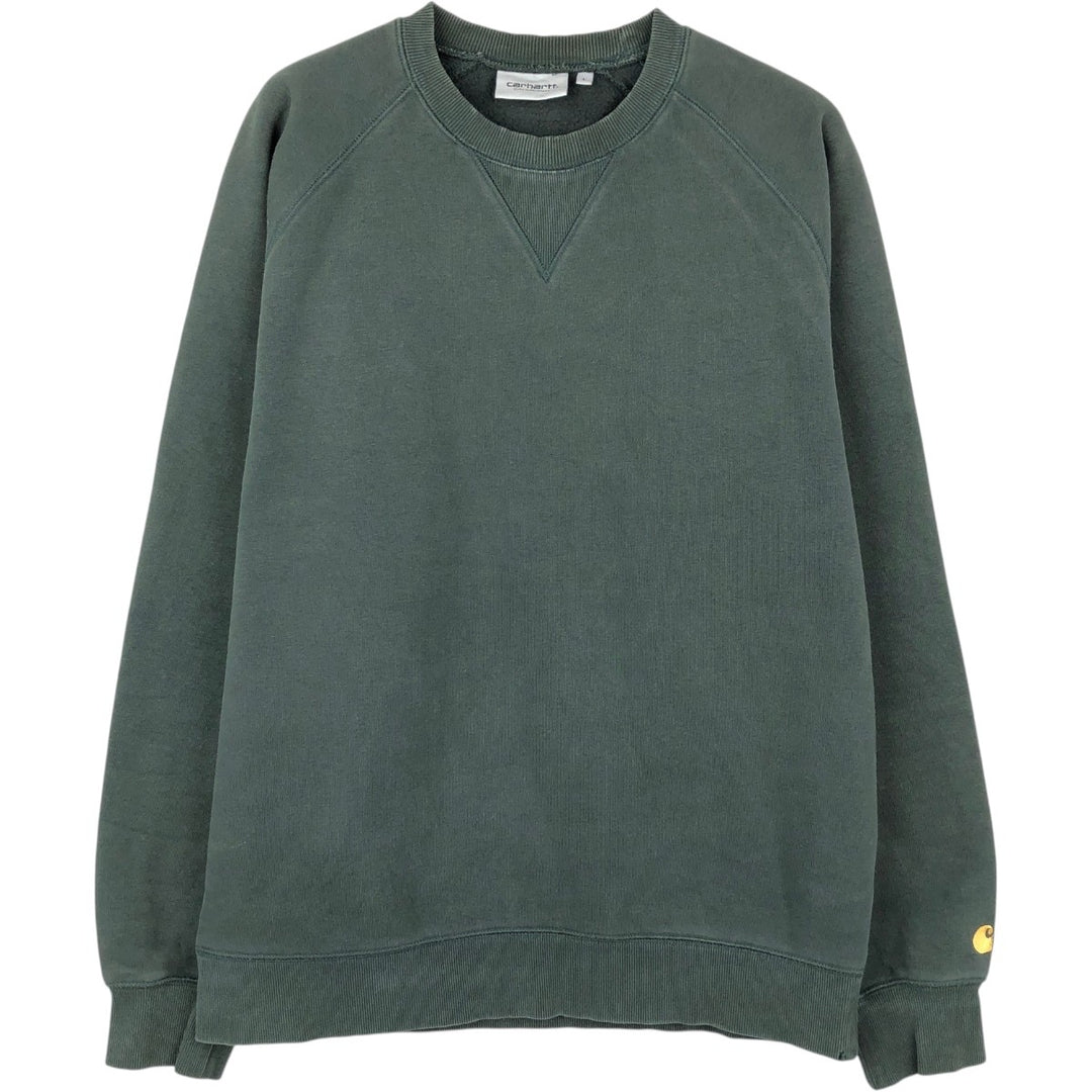 Carhartt sweatshirt, men's size L cotton Green type dark green Vintage Second Hand