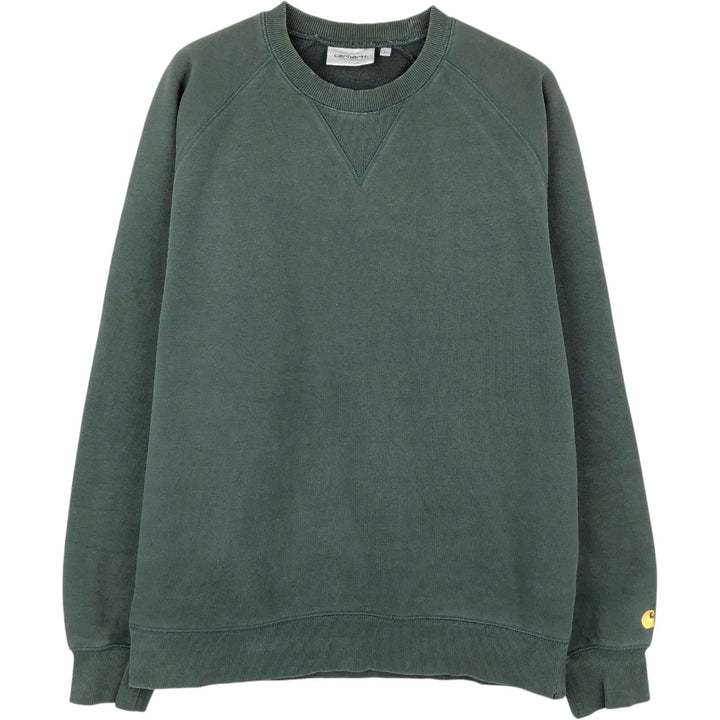 Carhartt sweatshirt, men's size L cotton Green type dark green Vintage Second Hand