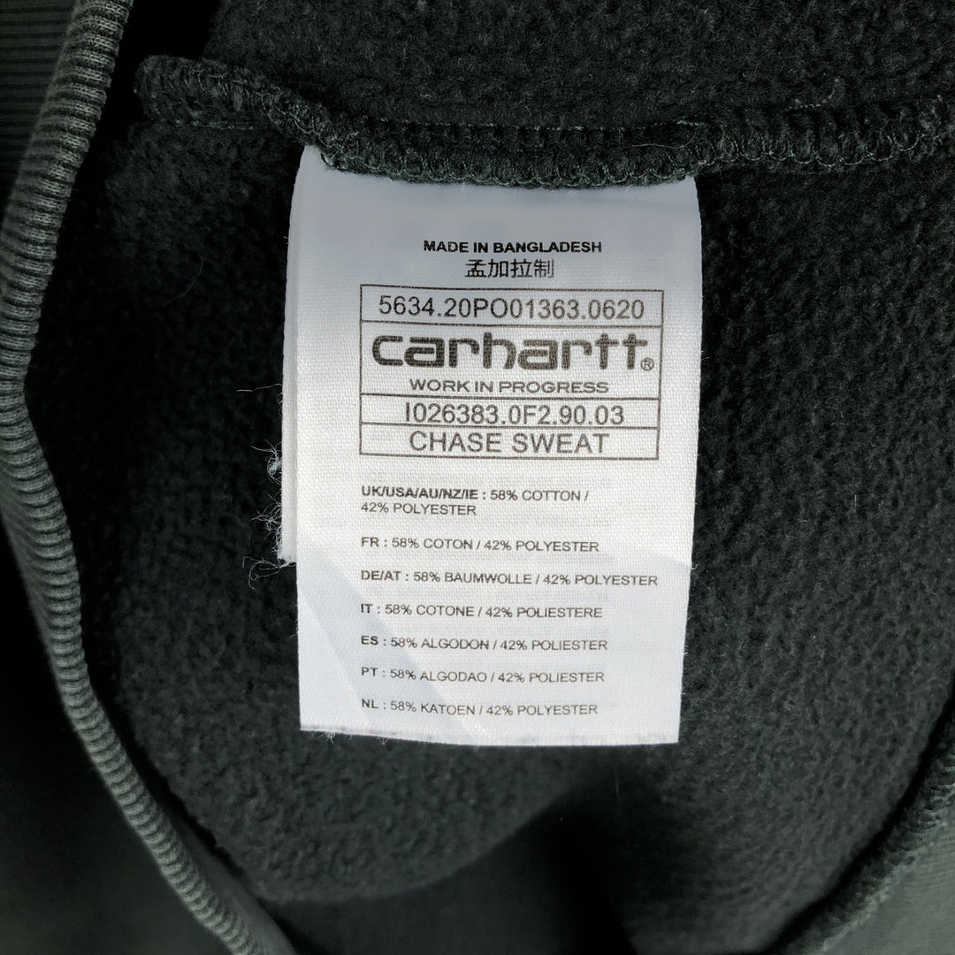 Carhartt sweatshirt, men's size L cotton Green type dark green Vintage Second Hand