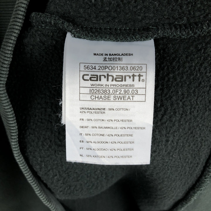 Carhartt sweatshirt, men's size L cotton Green type dark green Vintage Second Hand