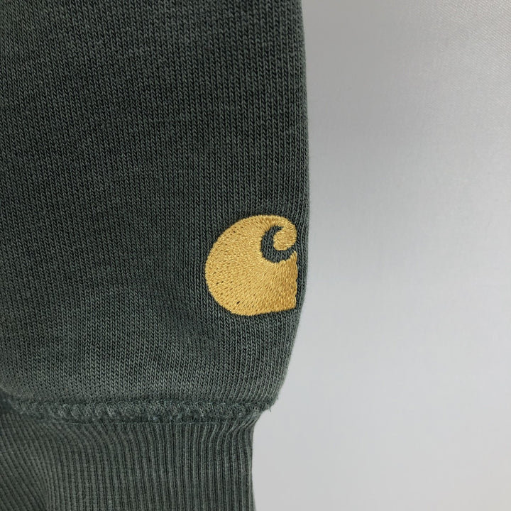 Carhartt sweatshirt, men's size L cotton Green type dark green Vintage Second Hand