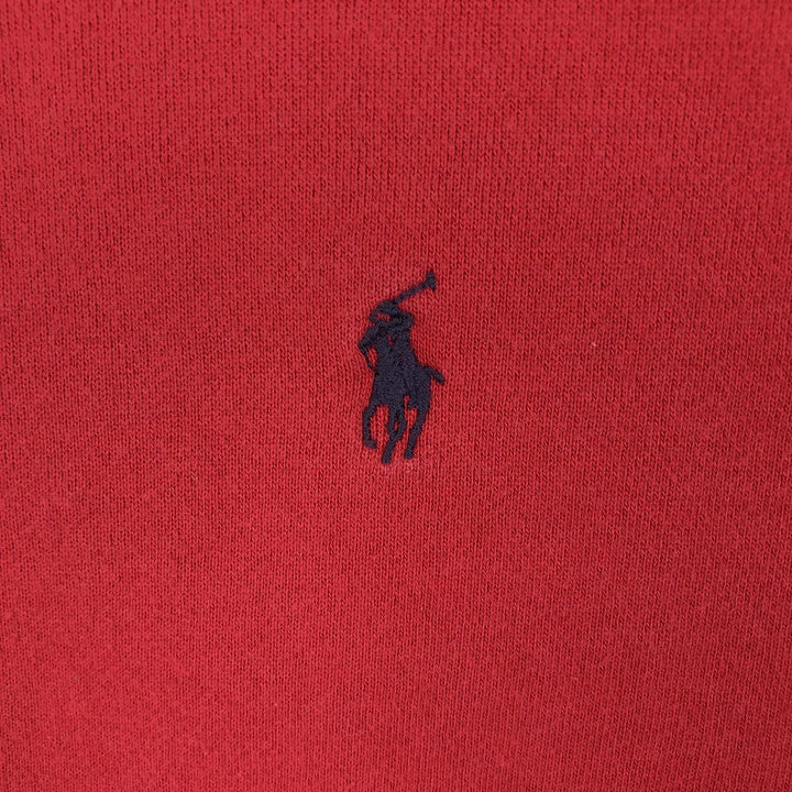 Ralph Lauren POLO by Ralph Lauren One Point Logo Sweatshirt Trainer Men's L size cotton red type Vintage Second Hand