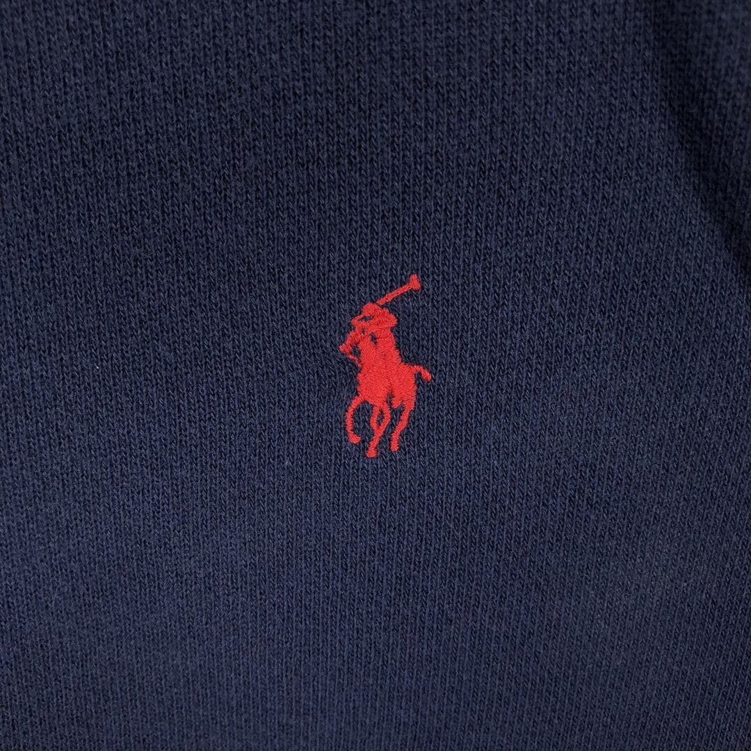 Ralph Lauren POLO by Ralph Lauren One Point Logo Sweatshirt Trainer Men's L size cotton navy blue type Vintage Second Hand