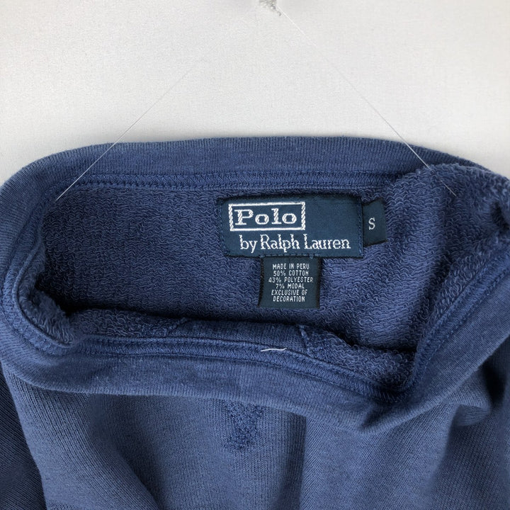 Ralph Lauren POLO by Ralph Lauren Plain Blank Sweatshirt (Men's Size S) cotton Navy blue Vintage Second Hand