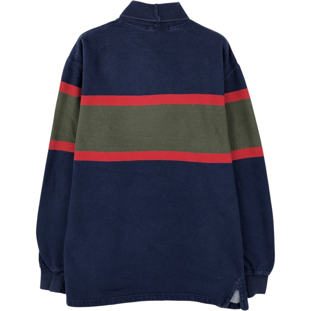 80s-90'S Ralph Lauren POLO by Ralph Lauren Turtleneck Sweatshirt, Men's Size XL (approx.), Vintage cotton navy blue type Vintage Second Hand