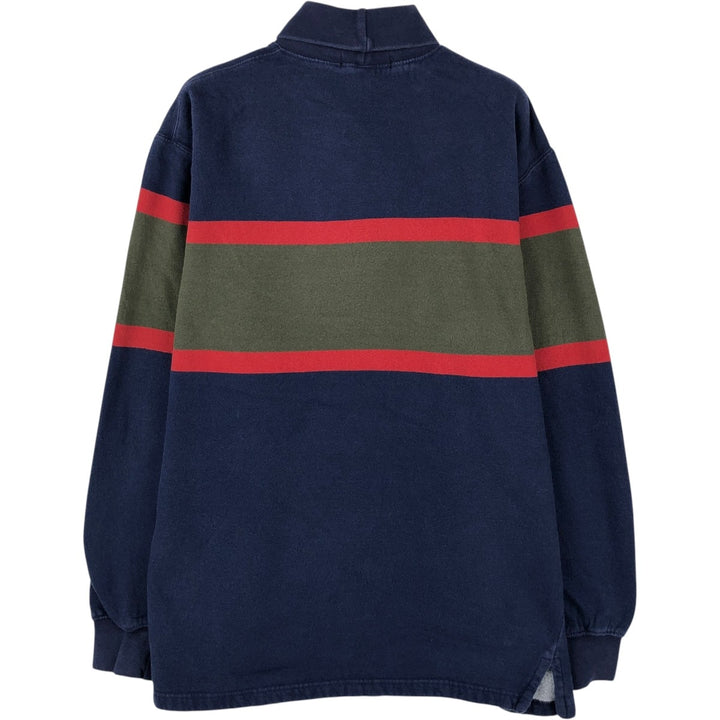 80s-90'S Ralph Lauren POLO by Ralph Lauren Turtleneck Sweatshirt, Men's Size XL (approx.), Vintage cotton navy blue type Vintage Second Hand