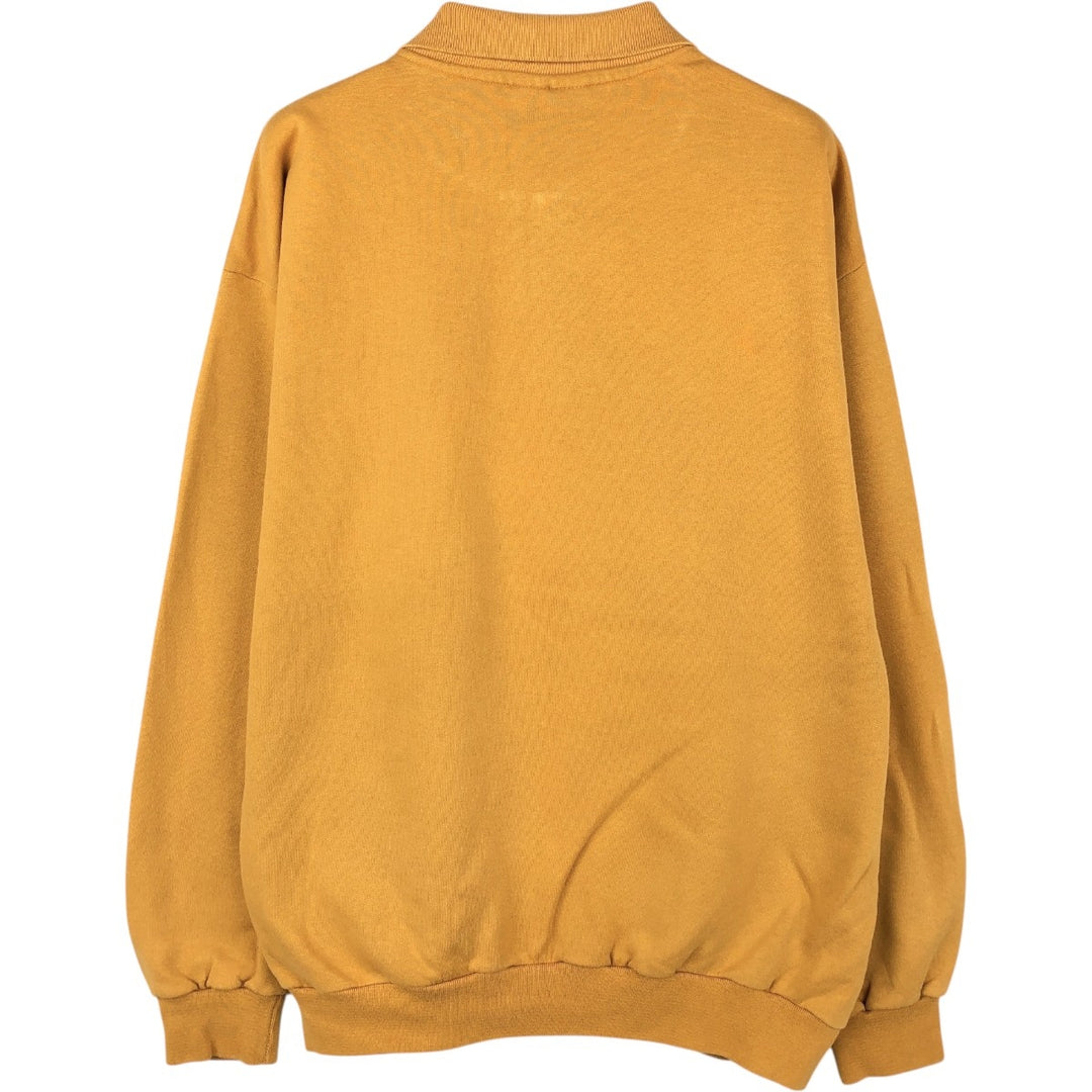 80s-90'S Lacoste collared sweatshirt with a single logo, men's size L equivalent, vintage. cotton Camel type Vintage Second Hand