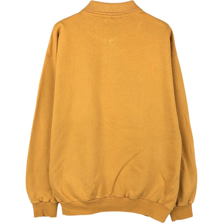 80s-90'S Lacoste collared sweatshirt with a single logo, men's size L equivalent, vintage. cotton Camel type Vintage Second Hand