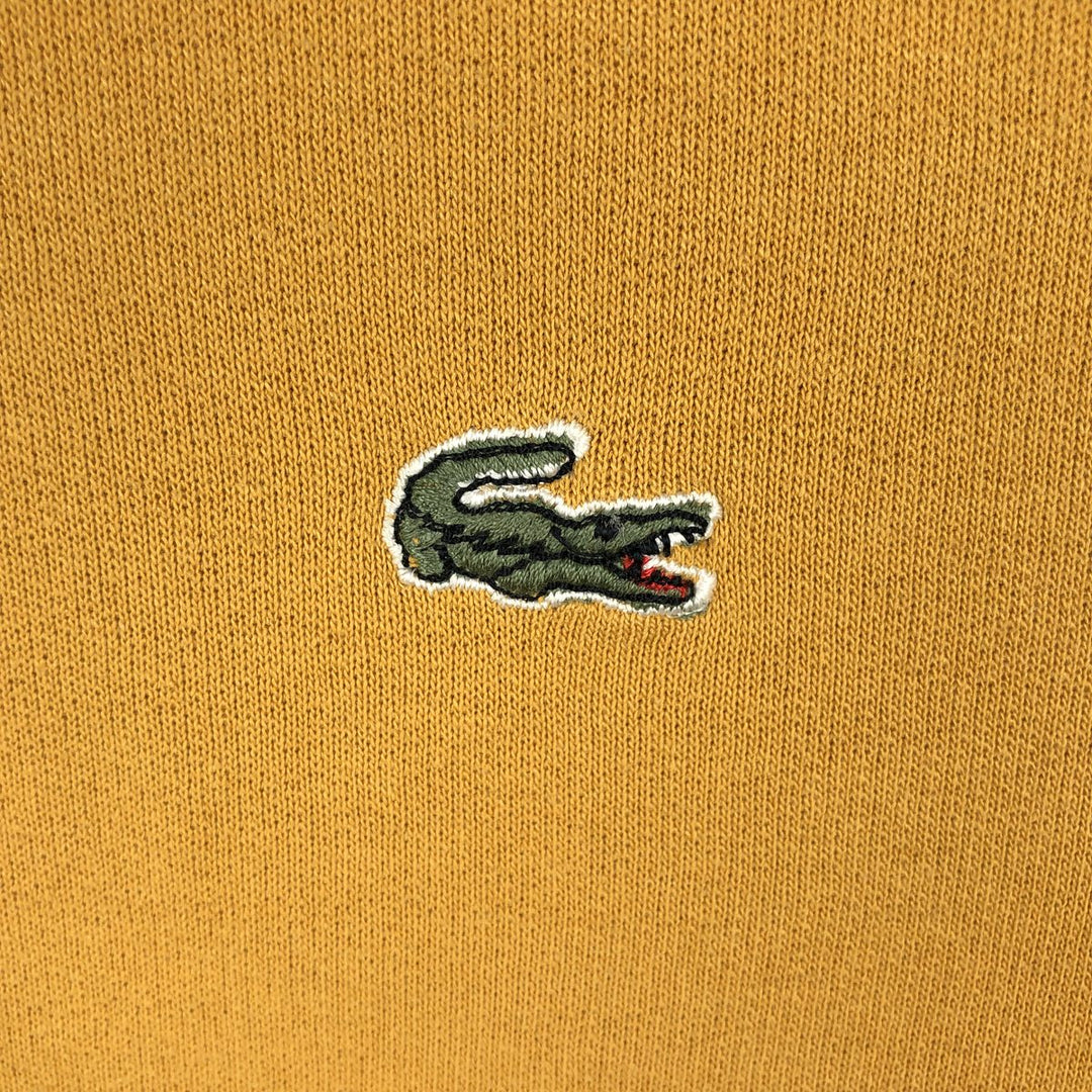 80s-90'S Lacoste collared sweatshirt with a single logo, men's size L equivalent, vintage. cotton Camel type Vintage Second Hand