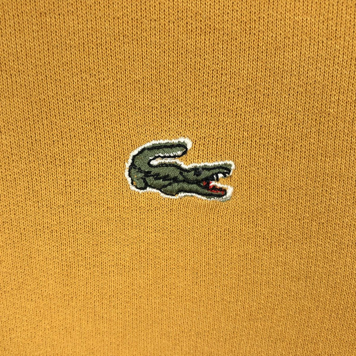 80s-90'S Lacoste collared sweatshirt with a single logo, men's size L equivalent, vintage. cotton Camel type Vintage Second Hand