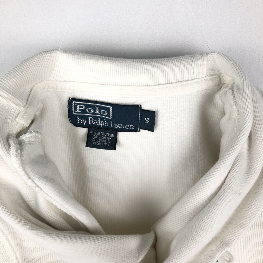 Ralph Lauren POLO by Ralph Lauren Shawl Collar Sweatshirt (Men's Size S) cotton white type Vintage Second Hand