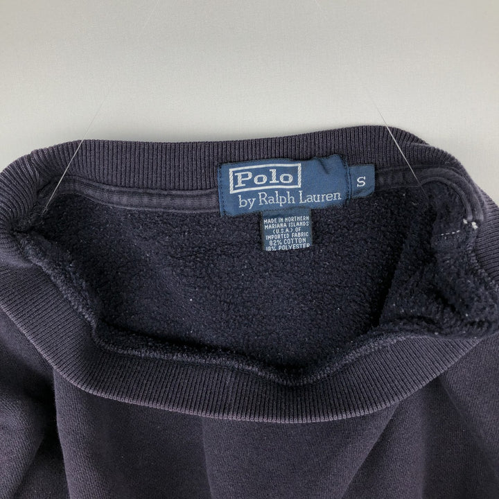 Ralph Lauren plain blank sweatshirt, made in the Northern Mariana Islands, men's size S (approx.). cotton navy blue type Vintage Second Hand
