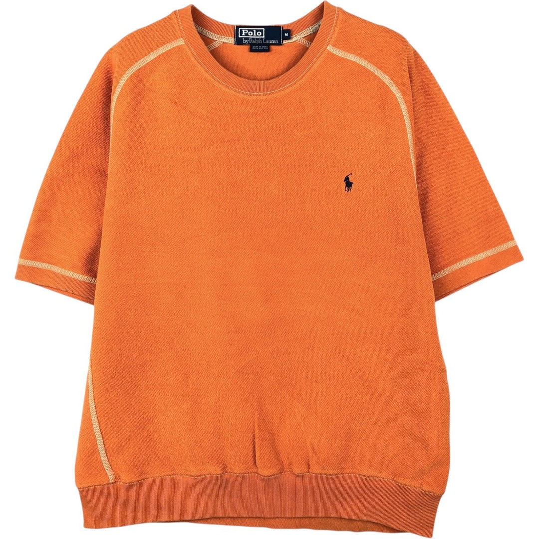 Ralph Lauren short-sleeved sweatshirt, men's size M (approx.) cotton orange type Vintage Second Hand