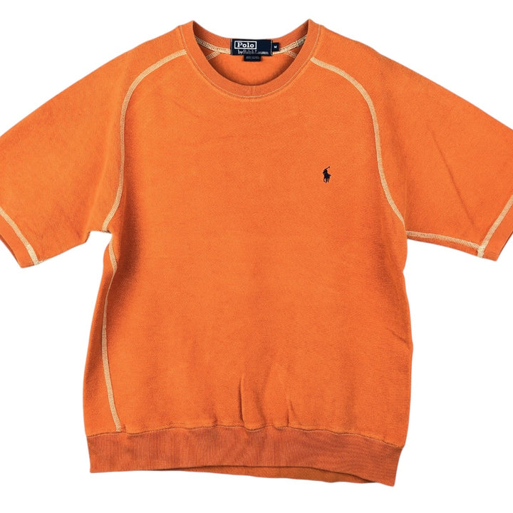 Ralph Lauren short-sleeved sweatshirt, men's size M (approx.) cotton orange type Vintage Second Hand