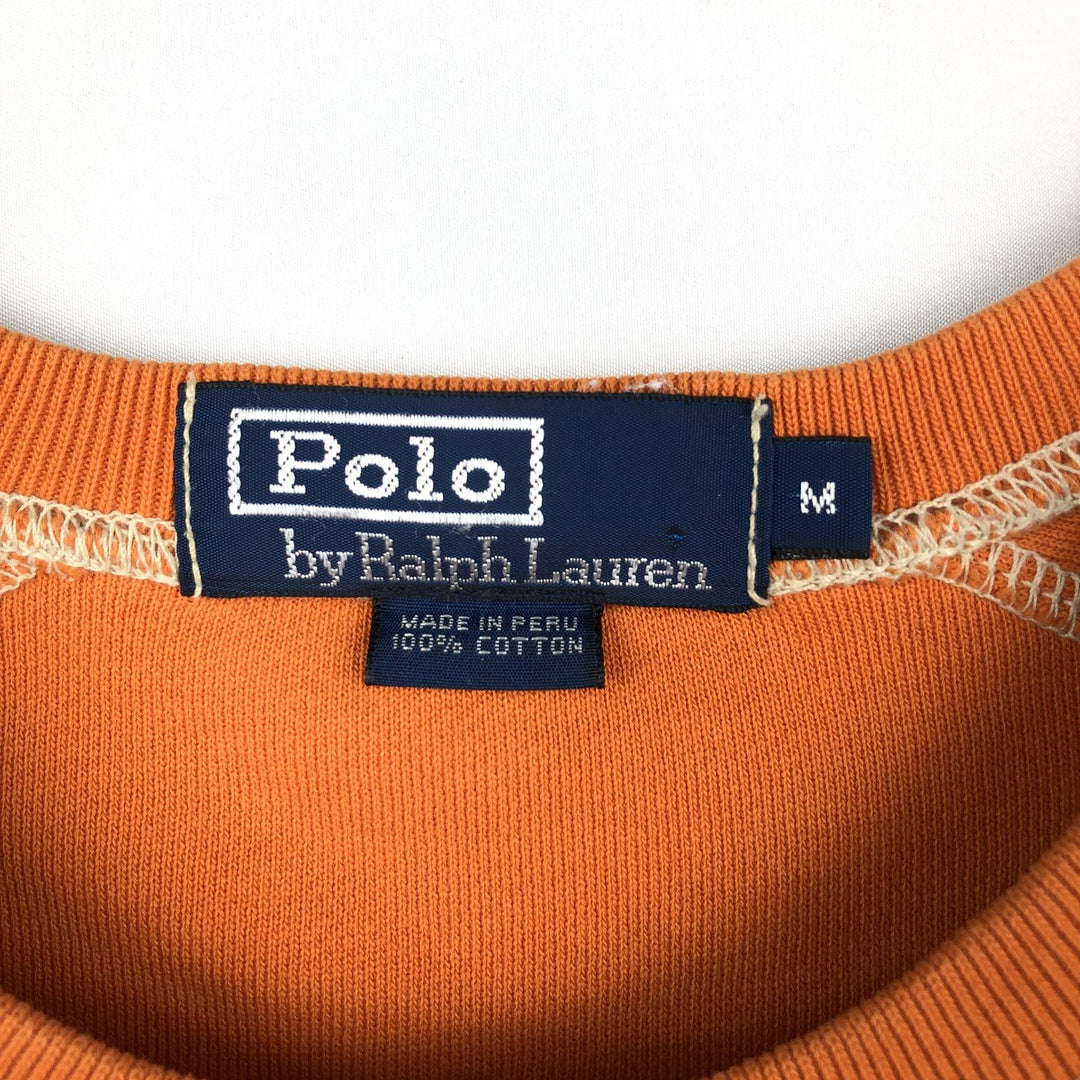 Ralph Lauren short-sleeved sweatshirt, men's size M (approx.) cotton orange type Vintage Second Hand