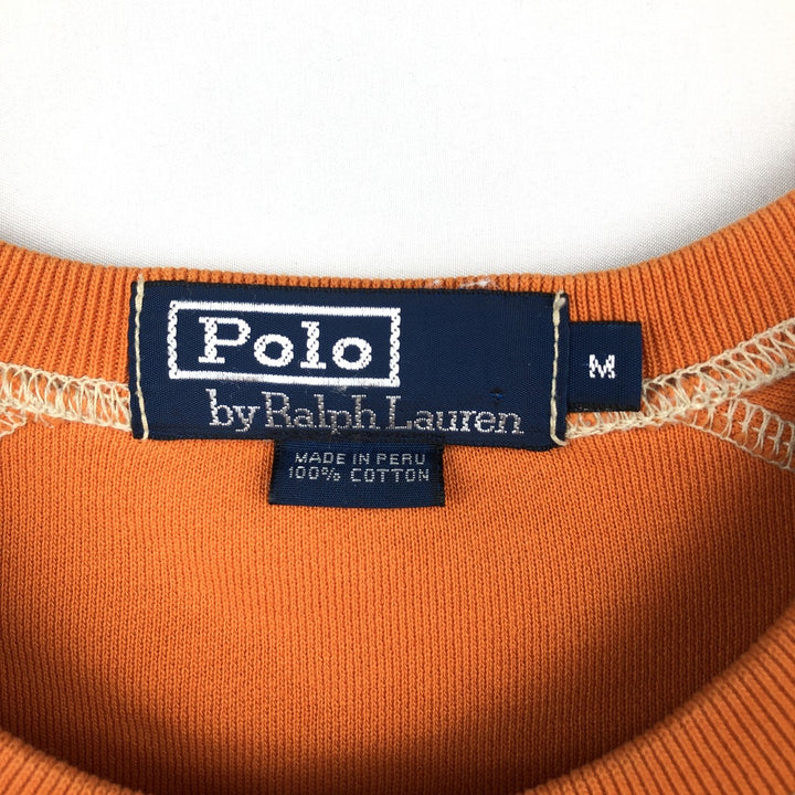 Ralph Lauren short-sleeved sweatshirt, men's size M (approx.) cotton orange type Vintage Second Hand