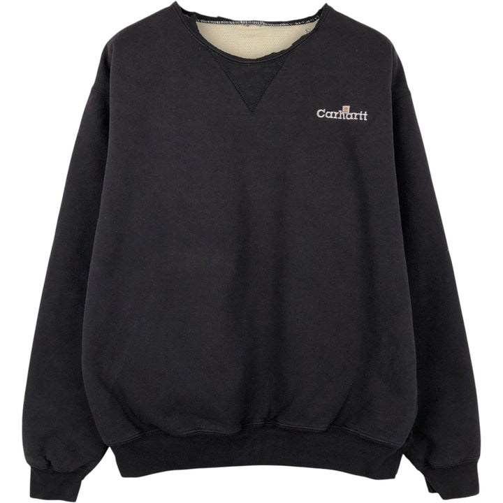 Carhartt Cut-off Sweatshirt with One-Point Logo (Men's XXL equivalent) unclear black type Vintage Second Hand