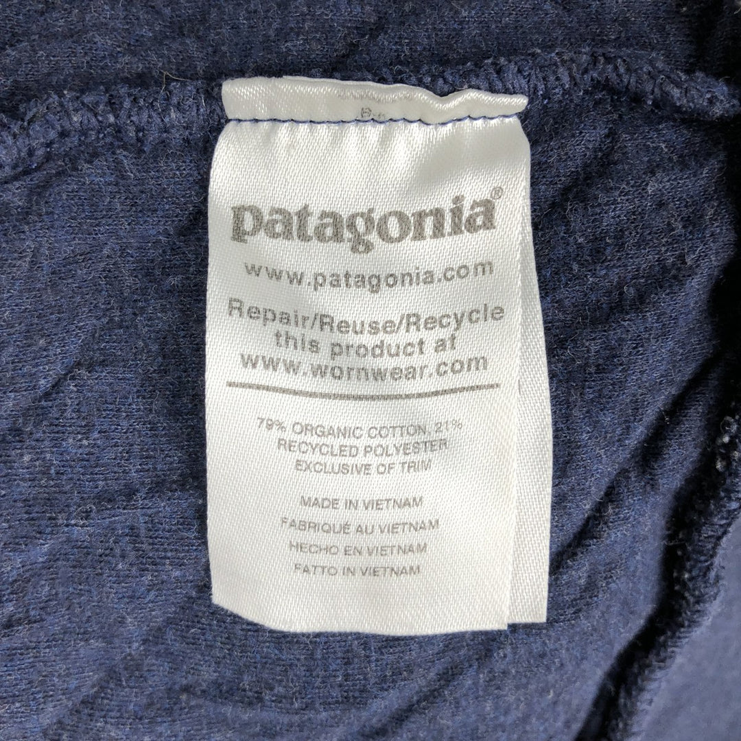 Patagonia Organic Cotton Quilted Snap-T 25371SP20 Half-Snap Sweatshirt (Men's XL equivalent) cotton navy blue type Vintage Second Hand