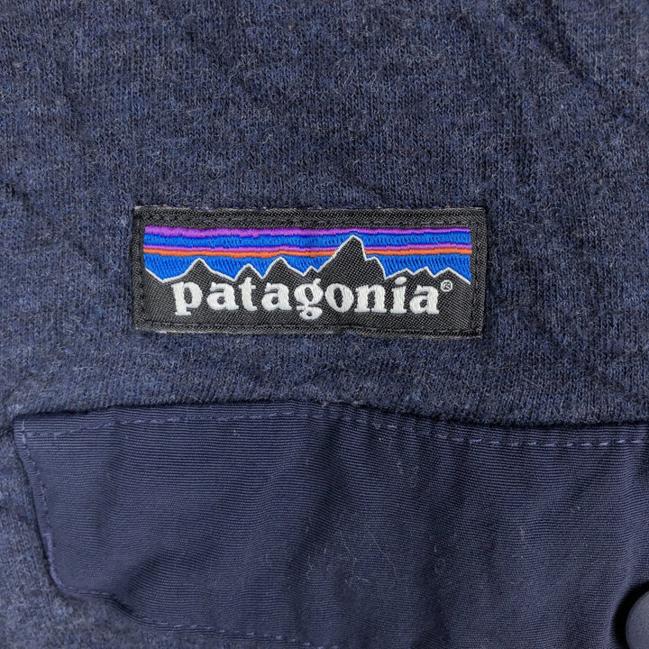 Patagonia Organic Cotton Quilted Snap-T 25371SP20 Half-Snap Sweatshirt (Men's XL equivalent) cotton navy blue type Vintage Second Hand