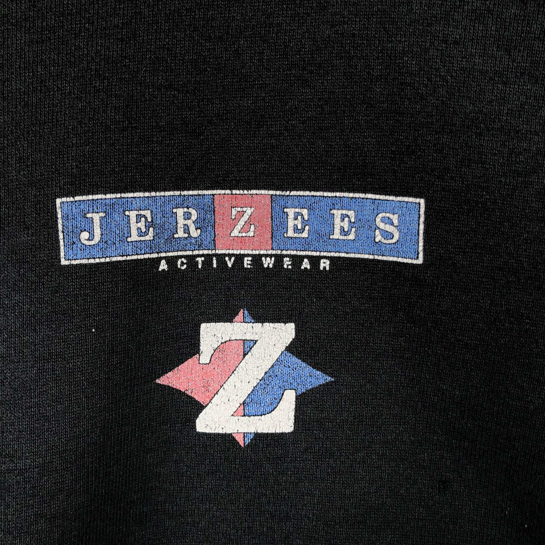 90'S Jerzees Printed Sweatshirt, Made in USA, Men's XL, Vintage cotton black type Vintage Second Hand
