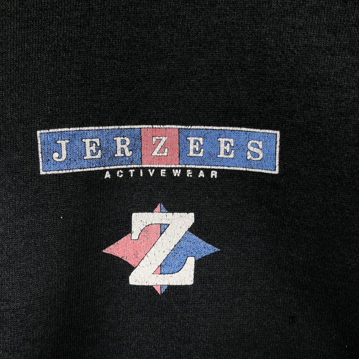 90'S Jerzees Printed Sweatshirt, Made in USA, Men's XL, Vintage cotton black type Vintage Second Hand