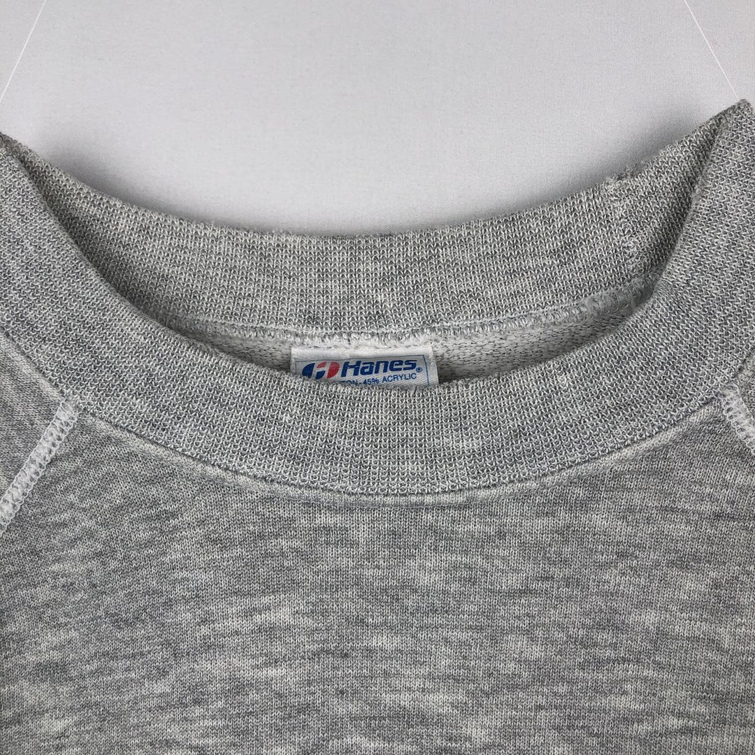 Vintage 80'S Hanes printed sweatshirt, made in USA, size L for men cotton gray type Vintage Second Hand
