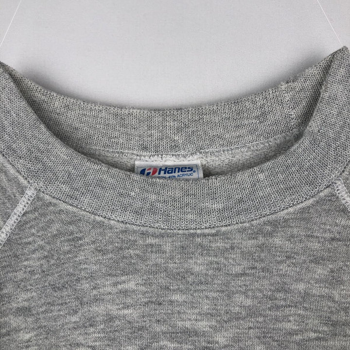 Vintage 80'S Hanes printed sweatshirt, made in USA, size L for men cotton gray type Vintage Second Hand