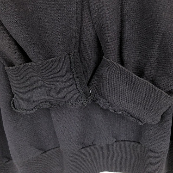 90'S Textile Prints Sweatshirt, Made in USA, Men's XL equivalent, Vintage cotton black type Vintage Second Hand