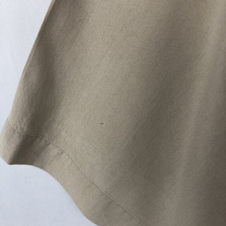 Perry Ellis short-sleeved silk box shirt, men's size L equivalent. silk Beige type Vintage Second Hand