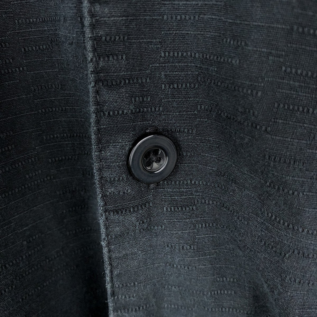 90s-00'S Ocean Pacific Short-Sleeve Open-Collar Cotton Shirt, Boxy Shirt, Men's Size L (Equivalent), Vintage cotton black type Vintage Second Hand
