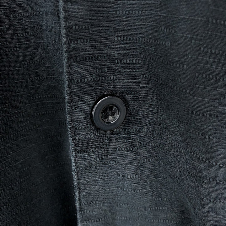 90s-00'S Ocean Pacific Short-Sleeve Open-Collar Cotton Shirt, Boxy Shirt, Men's Size L (Equivalent), Vintage cotton black type Vintage Second Hand