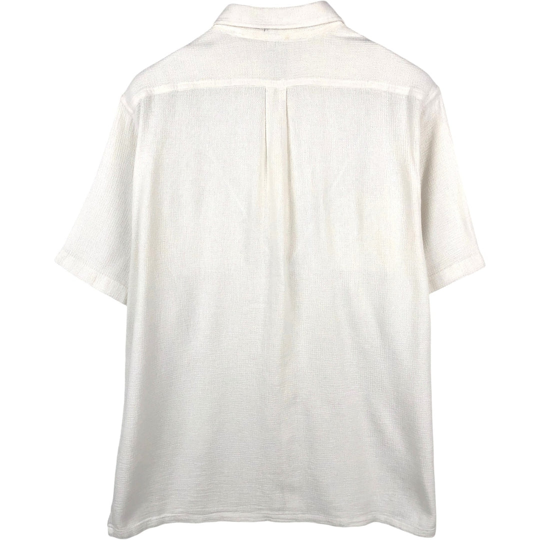 Vintage LLBean short-sleeved cotton box shirt from the 1990s, equivalent to men's size XL. cotton white type Vintage Second Hand