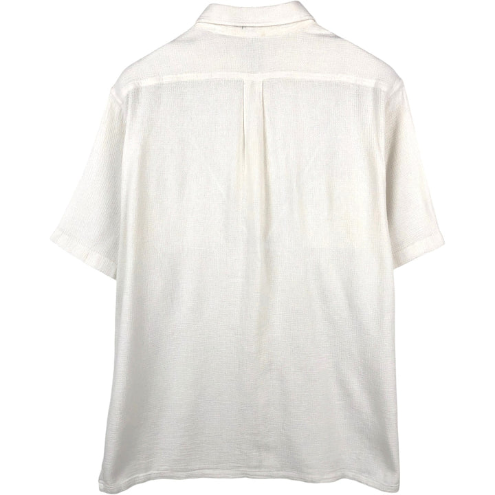 Vintage LLBean short-sleeved cotton box shirt from the 1990s, equivalent to men's size XL. cotton white type Vintage Second Hand
