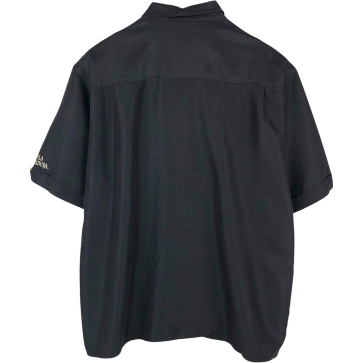 CUBAVERA Short-Sleeve Poly/Rayon Box Shirt, Men's Size XL Rayon black type Vintage Second Hand