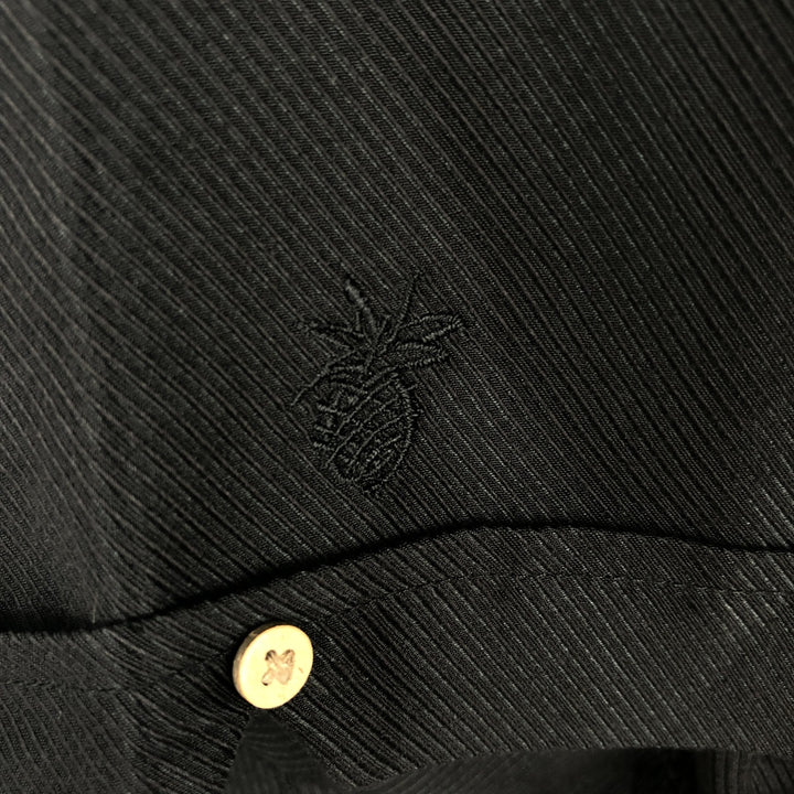 CUBAVERA Short-Sleeve Poly/Rayon Box Shirt, Men's Size XL Rayon black type Vintage Second Hand
