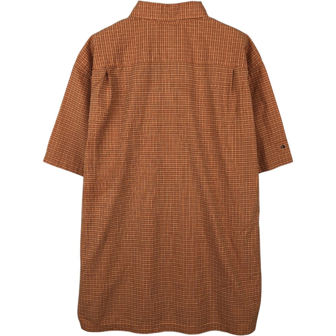 90'S GAP (Old GAP) Short-Sleeve Cotton Check Shirt, Men's Size M (Equivalent), Vintage cotton orange type Vintage Second Hand