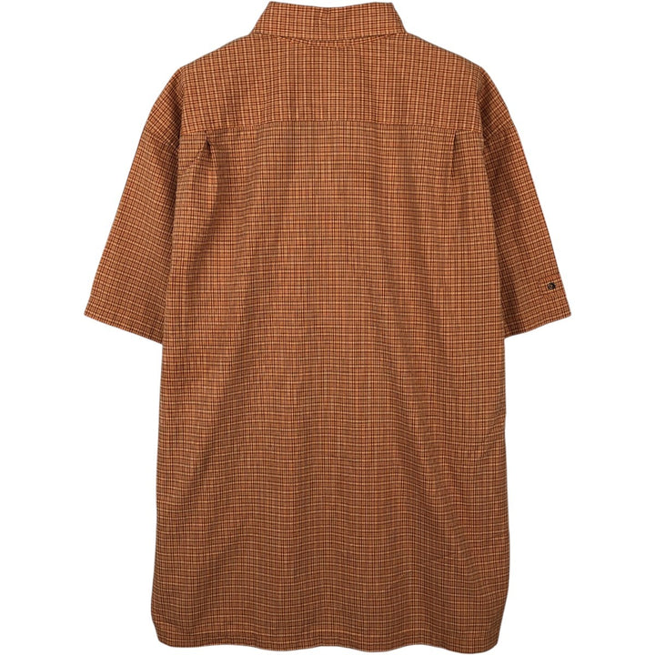 90'S GAP (Old GAP) Short-Sleeve Cotton Check Shirt, Men's Size M (Equivalent), Vintage cotton orange type Vintage Second Hand