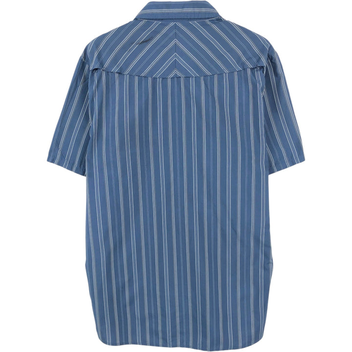 Patagonia 54025SP20 Bandito Shirt, Short Sleeve, Striped Shirt, Men's Size M (approx.) polyester blue type Vintage Second Hand