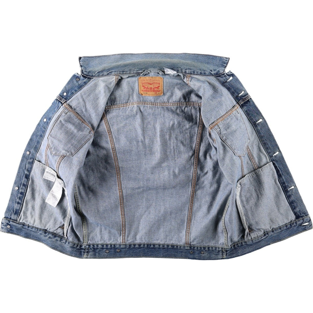 Levi's 72334 denim jacket, denim jacket, men's size L cotton blue type Vintage Second Hand