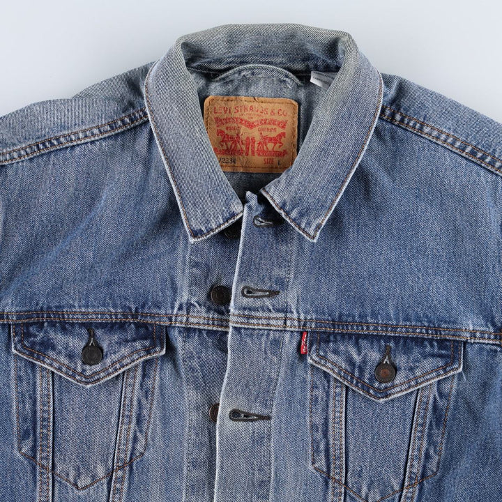 Levi's 72334 denim jacket, denim jacket, men's size L cotton blue type Vintage Second Hand