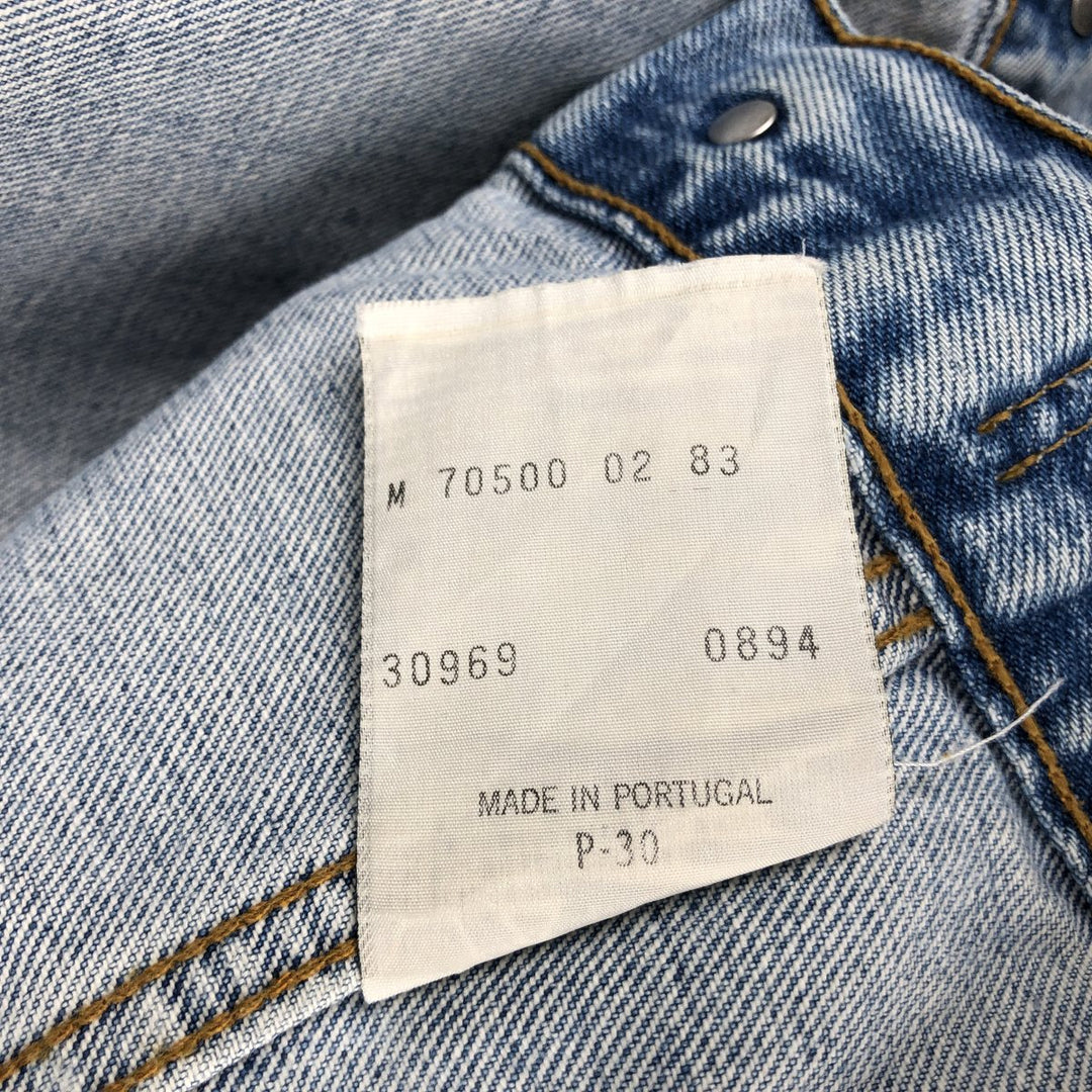 1990'S Levi's 70500-0283 Euro Model Denim Jacket (Men's Size M equivalent) Vintage cotton blue type Vintage Second Hand
