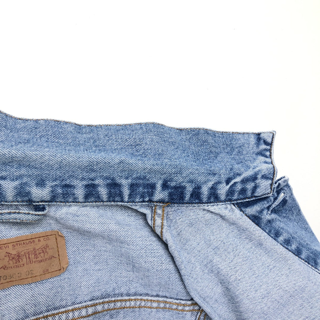 1990'S Levi's 70500-0283 Euro Model Denim Jacket (Men's Size M equivalent) Vintage cotton blue type Vintage Second Hand