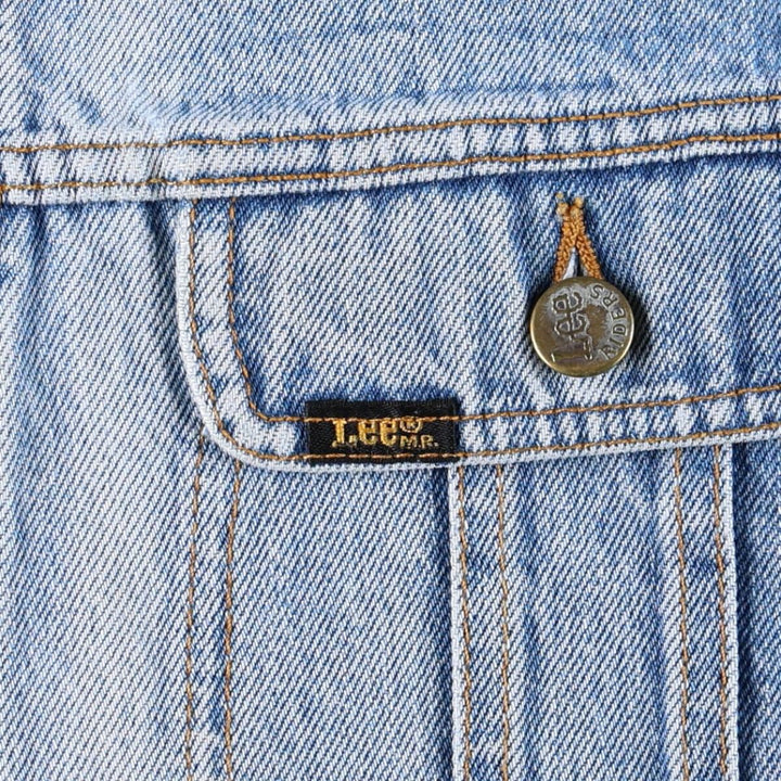 ~90'S Lee Denim Jacket (Men's Size M, equivalent) Vintage cotton blue type Vintage Second Hand