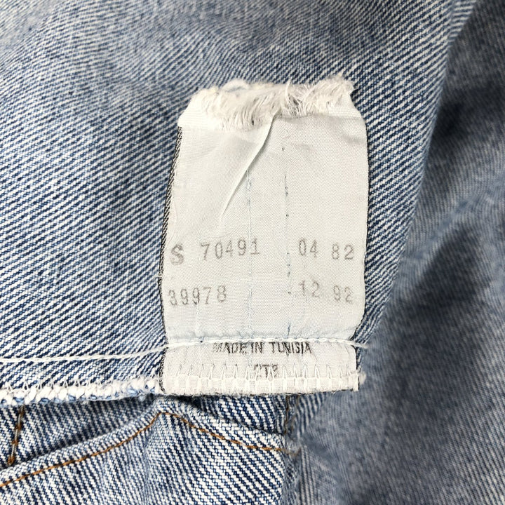1990'S Levi's 70491-0482 Euro Model Denim Jacket (Men's Size S equivalent) Vintage cotton blue type Vintage Second Hand