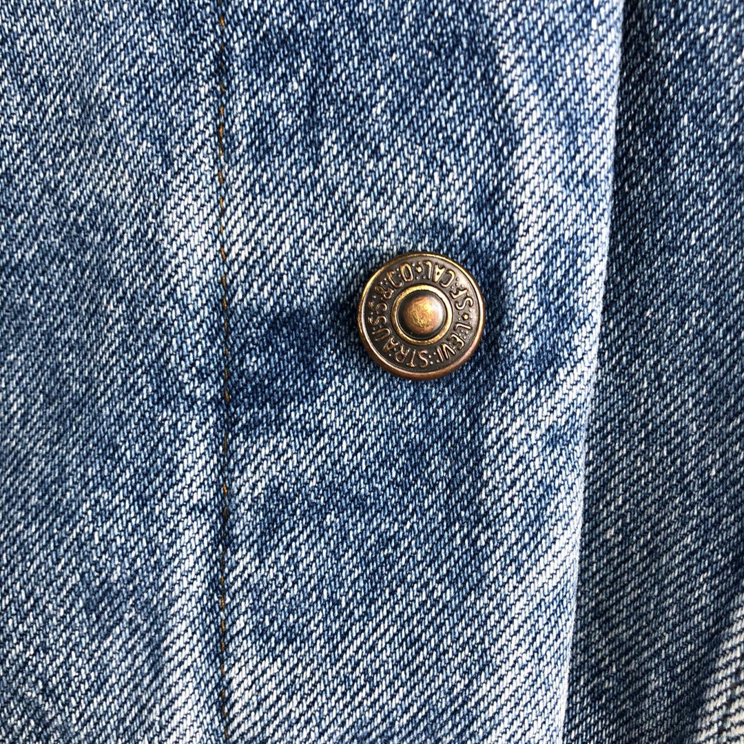 1990'S Levi's 70491-0482 Euro Model Denim Jacket (Men's Size S equivalent) Vintage cotton blue type Vintage Second Hand