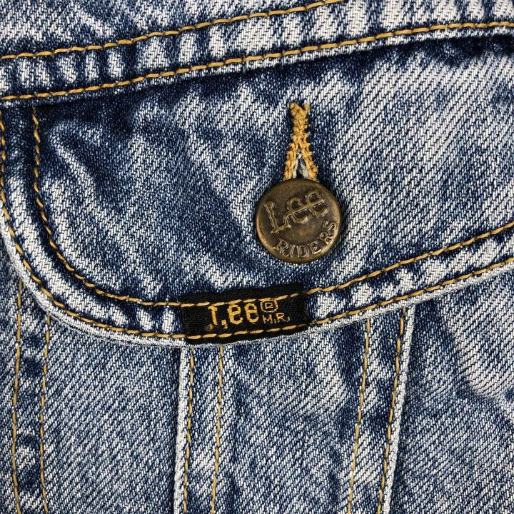 ~90'S Lee RIDER JACKET Denim Jacket, Men's XXL equivalent, Vintage cotton blue type Vintage Second Hand