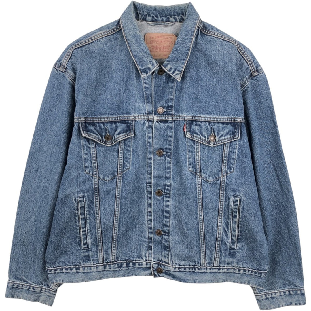 1990'S Levi's 70503-0216 Euro Model Denim Jacket (Men's XXL equivalent) Vintage cotton blue type Vintage Second Hand