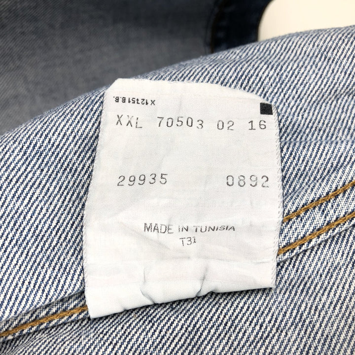 1990'S Levi's 70503-0216 Euro Model Denim Jacket (Men's XXL equivalent) Vintage cotton blue type Vintage Second Hand