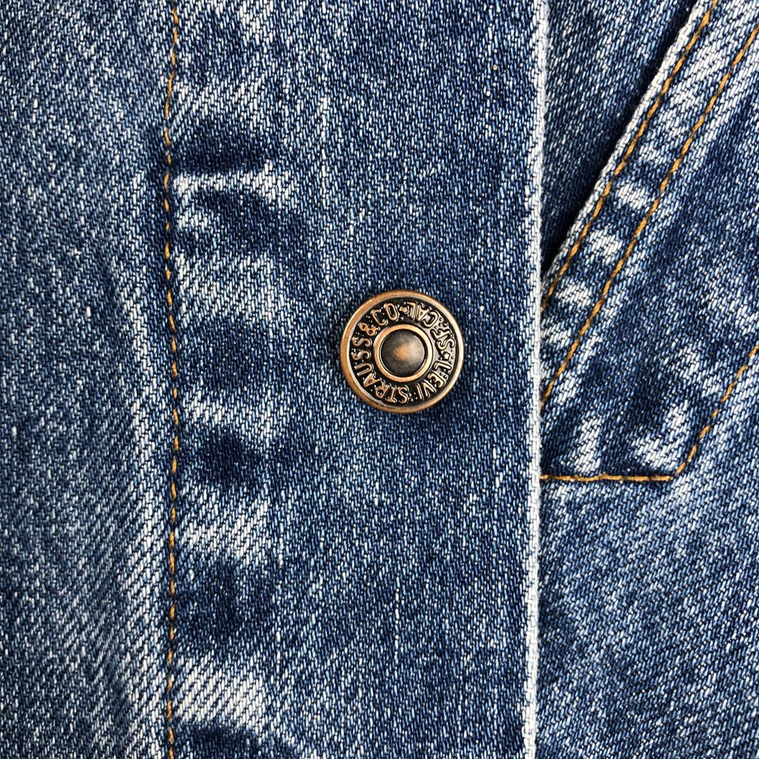 1990'S Levi's 70503-0216 Euro Model Denim Jacket (Men's XXL equivalent) Vintage cotton blue type Vintage Second Hand
